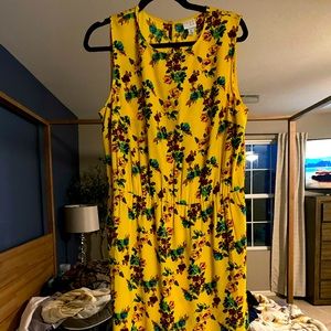 A new day floral mustard dress